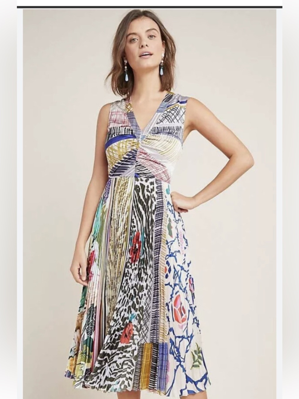 Anthropologie Geisha designs Jacinta pleated size 6